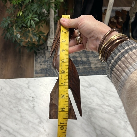 Vintage Wooden Pelican Statue - Picture 6 of 6